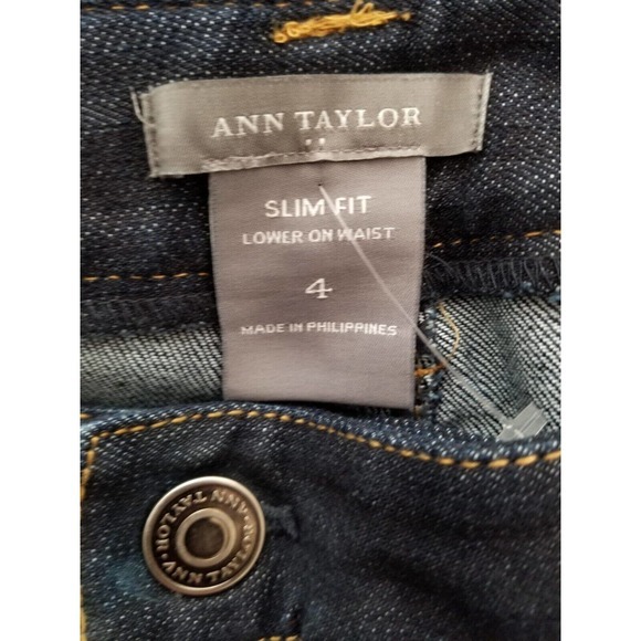 Ann Taylor Slim Fit Blue Capri Women's Jeans Size 4 in 32W Inseam 20 in - Picture 6 of 6